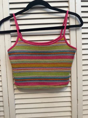 SheIn rainbow knit tank top thumbnail 3