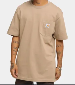 NWT Carhartt Original Fit T-Shirt Men's Color Tan 100% Cotton Size: XL thumbnail 1