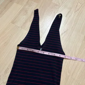 REFORMATION Maui Tank Top‎ Striped Navy Red Size Small Basic thumbnail 2