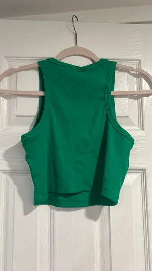 H&M Tank Top Cropped Green thumbnail 3