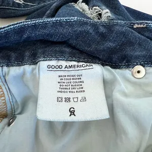Good American Women's‎ Good Legs Distressed Raw Hem Blue Jeans thumbnail 5