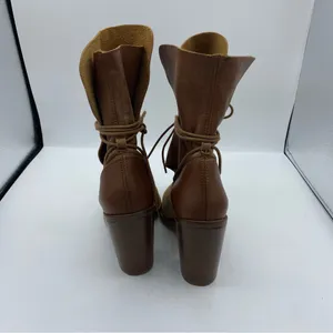 Intentionally Blank Pepper Leather Tie‎ Boots size 37 7 tan brown suede thumbnail 5