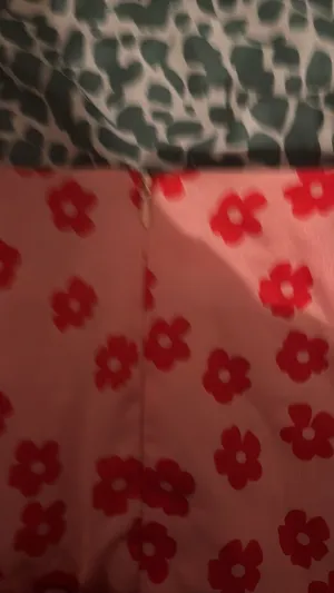 pink and red floral skirt thumbnail 2