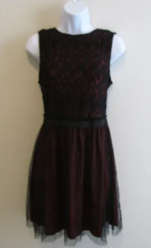 NWT Speechless Lace Tulle Dress‎ Large Burgundy Black Gothic Cocktail Party thumbnail 1