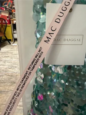 NWT Mac Duggal Mint Green Paillette Sequin Mini Dress – Medium thumbnail 5