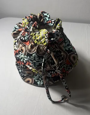 Vera Bradley Retired Sierra Ditty Drawstring Plastic Lined Cosmetic Wet Bag Gym thumbnail 1