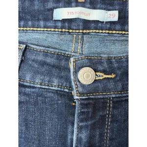Levis 715 Bootcut Jeans Womens 29 Dark Wash Blue Denim Mid Rise Stretch 715-0001 thumbnail 6