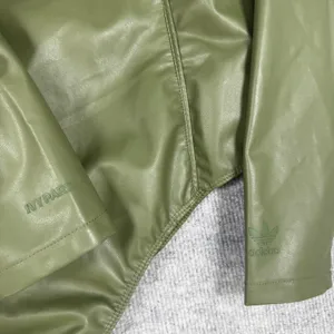 Adidas Ivy Park Size XL-1X Bodysuit Faux Leather Long Sleeve Wild Pine Green thumbnail 13