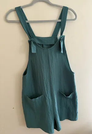 Forever Rose Teal overalls thumbnail 1