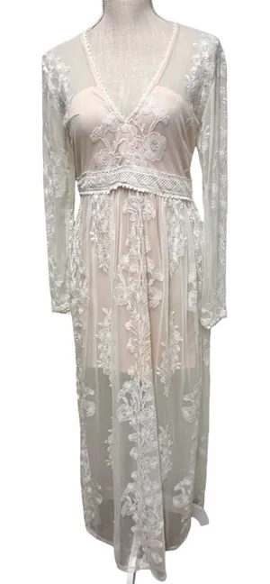 Altar'd State Ivory/Nude Lace Dress Size Medium thumbnail 1