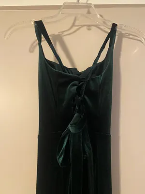 Green velvet dress thumbnail 2