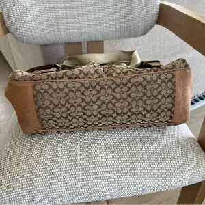 Vintage Coach Voyager Logo Canvas and Leather Messenger Bag in Brown thumbnail 8