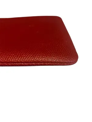 COACH Scarlet Red Pebbled Leather Wristlet thumbnail 3