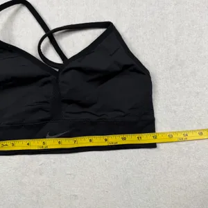 Nike Indy Seamless Sports Bra Women’s Medium Black Dri-FIT Strappy Light Support thumbnail 4