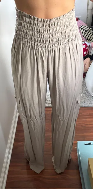 REWASH linen pants thumbnail 1