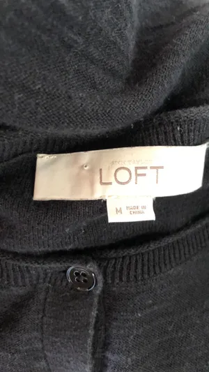 Ann Taylor LOFT Black Cardigan Size Medium thumbnail 5