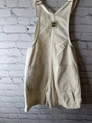 Lykke Wullf women’s cream colored over alls size small thumbnail 5