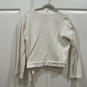 Madewell Ivory Wrap-tie Top thumbnail 4