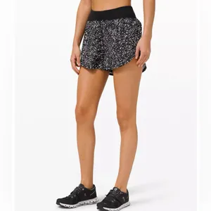 Lululemon Find Your Pace Short 3” - Crinkle Dust Reflective Alpine White 6 thumbnail 2