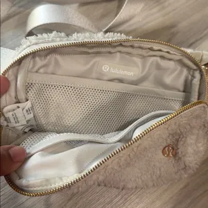 lululemon belt bag fleece version with gold hardware thumbnail 4