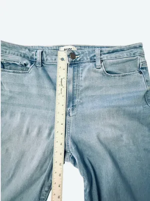 PAIGE Hoxton Slim Crop Jeans Women’s Sz 32 Light Wash High Rise Straight Ankle thumbnail 9