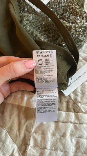 Olive green, sequin, Reformation tank thumbnail 6