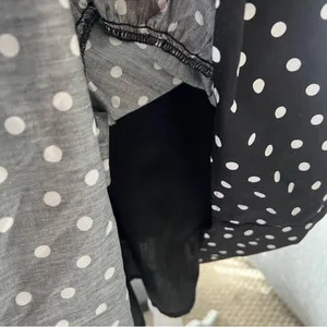 ENGLISH FACTORY Black Polka Dot Ruffle Mini Dress XS Babydoll Pockets NWT thumbnail 7