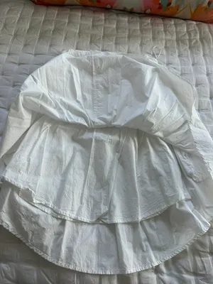 Strapless White Dress Size L thumbnail 12