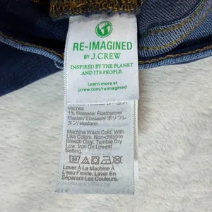 J.Crew 33X32 Full‎ Length Flare Jean Dark Wash Stretch Denim High Rise Classic thumbnail 9
