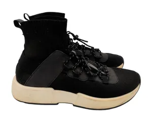 Alo Yoga Wanderer Sneaker Black Knit High Top Sock Fit‎ Women 8 A0058W-BLACK thumbnail 1