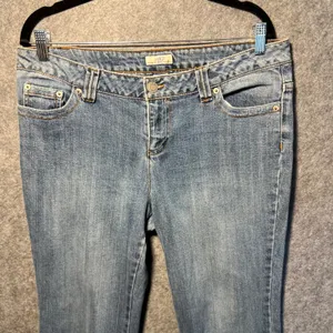 Y2K SO Wear It Declare It Bootcut Jeans‎ Blue Medium Wash Flap Pocket Size 15 thumbnail 6