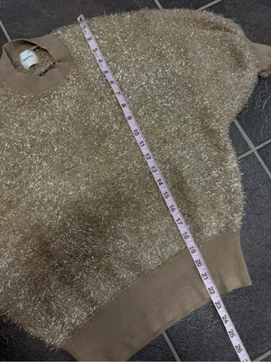 Maeve Violette Short-Sleeve Tinsel Pullover Sweater Metallic Gold Honey Small thumbnail 12