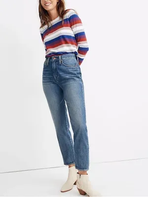 Madewell The Momjean in Downey Wash size 26 thumbnail 2
