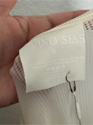 NWT Divino Seas Sheer Long Sleeve Swim Coverup Mini Dress Small thumbnail 5