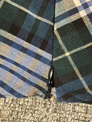 Womens sz10 American Eagle Plaid Pleated Mini Skirt - Blue & Green Tartan thumbnail 5
