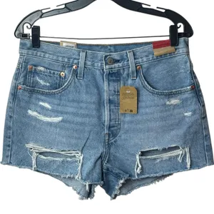 NEW Levi's 501 High Rise Distressed Cut Off Jean Shorts Capsule Summer 30‎ thumbnail 2