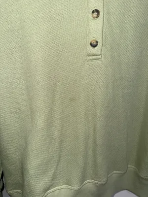 Maurices Henley Drop Shoulder Sweatshirt Light Green Relaxed Fit thumbnail 6