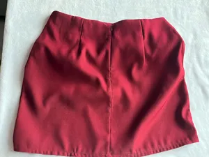 Burgundy Button Side Skirt Red Size M thumbnail 3