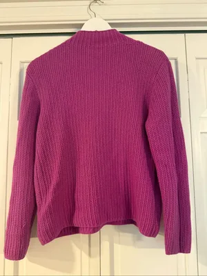 J.Crew Fuschia ribbed mock neck sweater small thumbnail 5