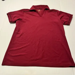 Chick-fil-A Team Style Womens Employee Medium Burgundy Polo Short Sleeve Shirt‎ thumbnail 1