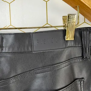 Pistola Cassie Black Faux Leather Super High Rise Straight Pants - Size - 29 thumbnail 6