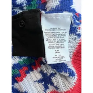 Jolly Sweaters Women's XL Blue/Red Ugly Christmas‎ Sweater Furry Cat Persian thumbnail 7