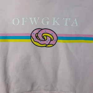 OFWGKTA pink hooded sweatshirt hoodie sz Medium thumbnail 2