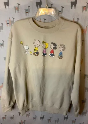 Desert Dreamer Peanuts Cotton Blend Sweatshirt Size small Cream colored thumbnail 1