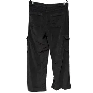 American Eagle Pants Women 16 Gray Baggy Wide Leg Cargo Super High Rise Corduroy thumbnail 2