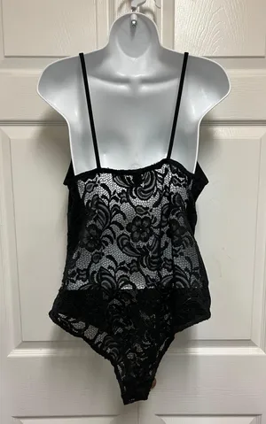 Nasty Gal Black Body Party Lace Plunging V Bodysuit thumbnail 5