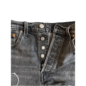 Levi Strauss 501 Gray Wash Denim Cutoff Shorts Button Fly Frayed Hem Women Sz 30 thumbnail 3