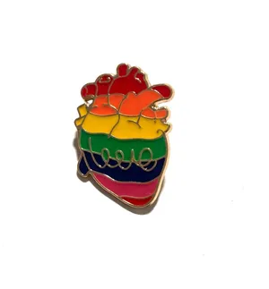 Rainbow heart pin Multiple thumbnail 1