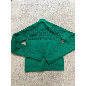 DSG Momentum Seamless 1/4 Zip Womens S Emerald Fair Isle‎ Pullover CKP7167CN thumbnail 5