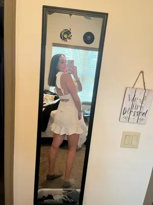 Selfie Leslie White Dress Mini thumbnail 2